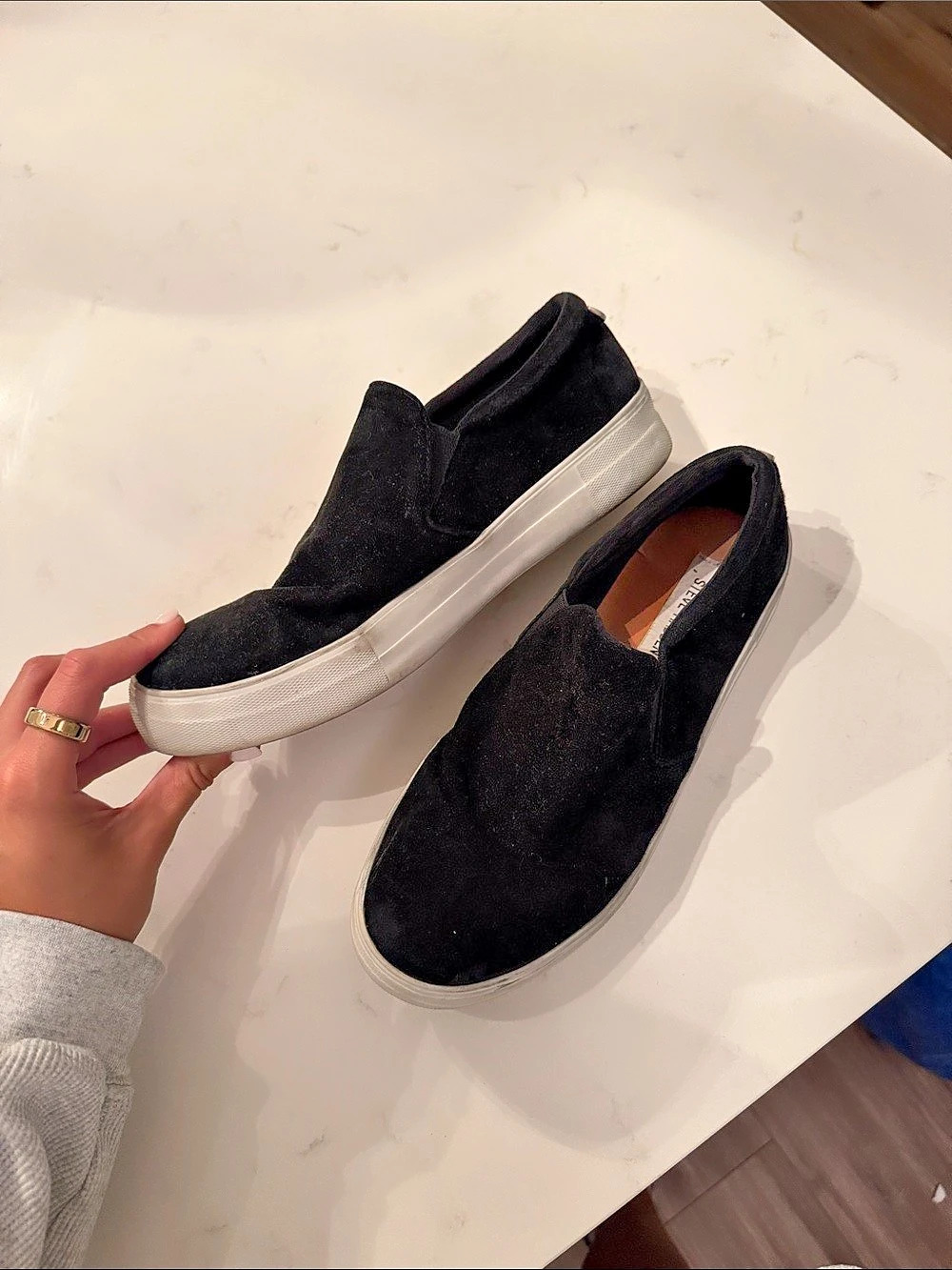 Steve Madden Ecentrcq Black Slip-On Sneakers